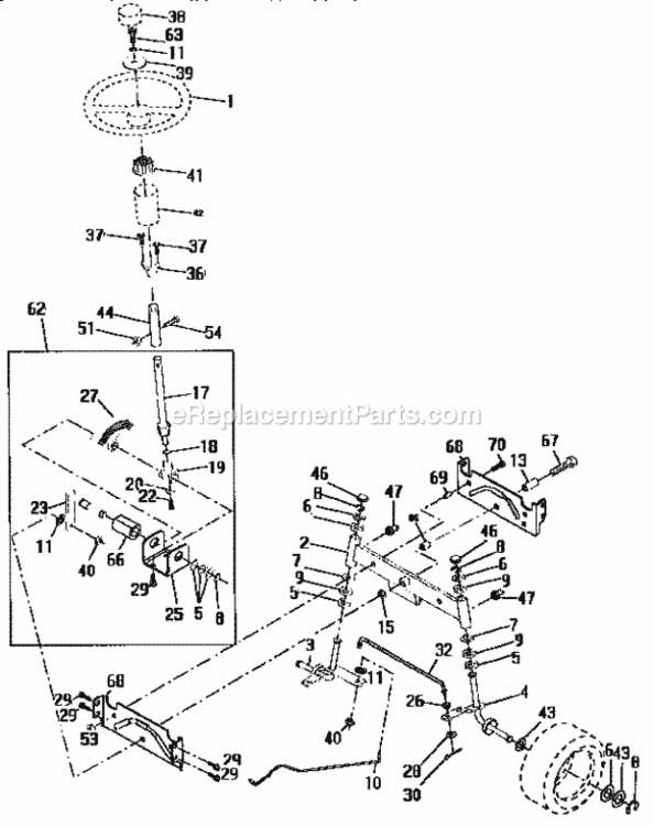 Page D Diagram and Parts List for 917258563  Craftsman Lawn Tractor