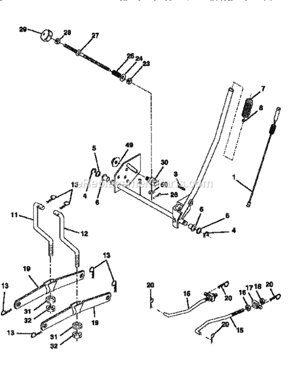 Page F Diagram and Parts List for 917258563  Craftsman Lawn Tractor