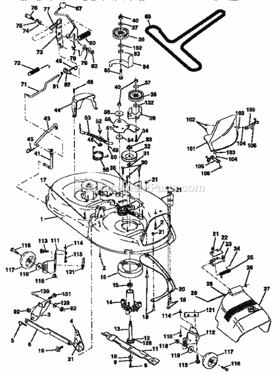 Page G Diagram and Parts List for 917258563  Craftsman Lawn Tractor
