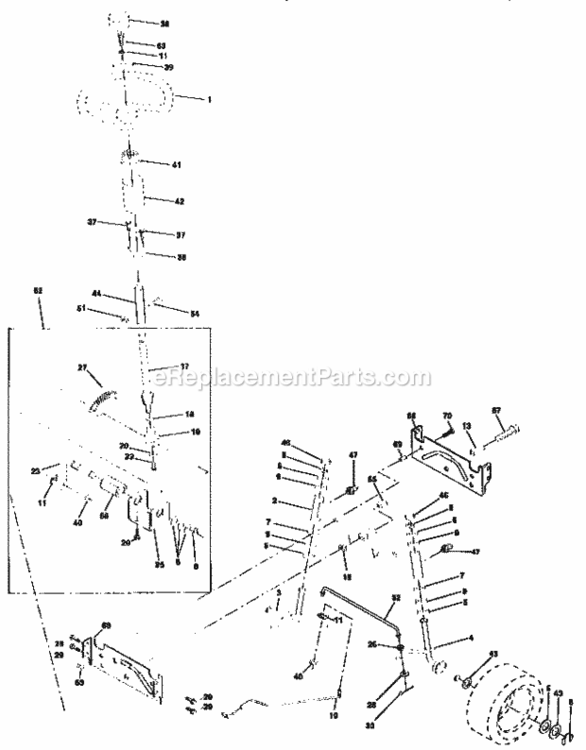 Page D Diagram and Parts List for 917258564  Craftsman Lawn Tractor