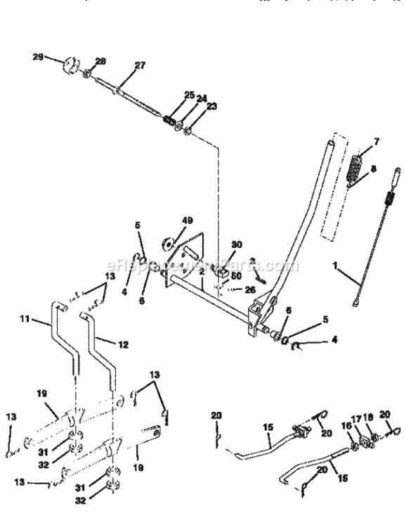 Page F Diagram and Parts List for 917258564  Craftsman Lawn Tractor