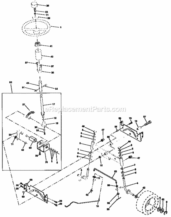 Page D Diagram and Parts List for 917258565  Craftsman Lawn Tractor