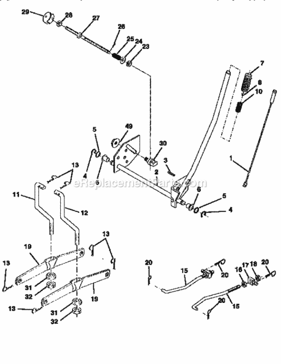 Page F Diagram and Parts List for 917258570  Craftsman Lawn Tractor