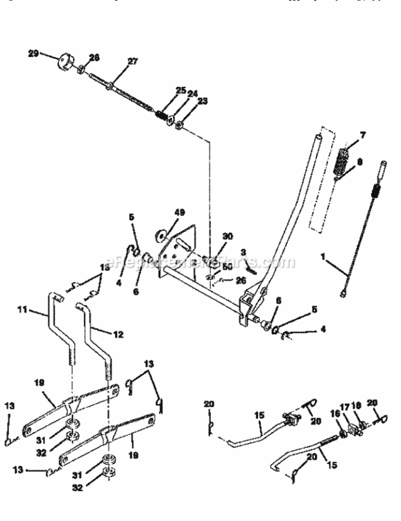 Page F Diagram and Parts List for 917258572  Craftsman Lawn Tractor