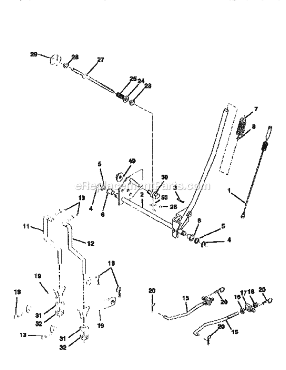 Page F Diagram and Parts List for 917258573  Craftsman Lawn Tractor