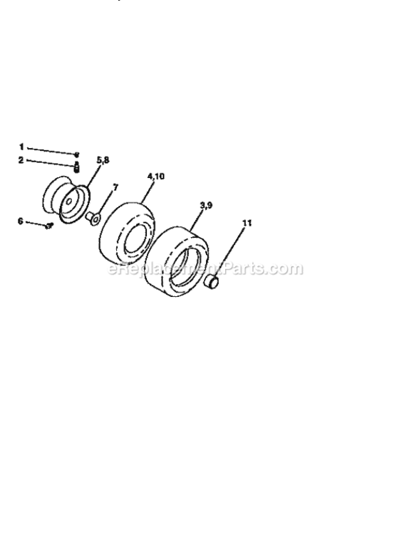 Page H Diagram and Parts List for 917258580  Craftsman Lawn Tractor