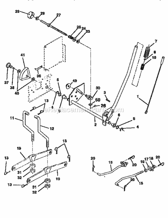Page I Diagram and Parts List for 917258580  Craftsman Lawn Tractor