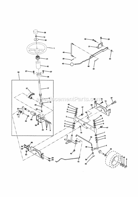 Page D Diagram and Parts List for 917258581  Craftsman Lawn Tractor