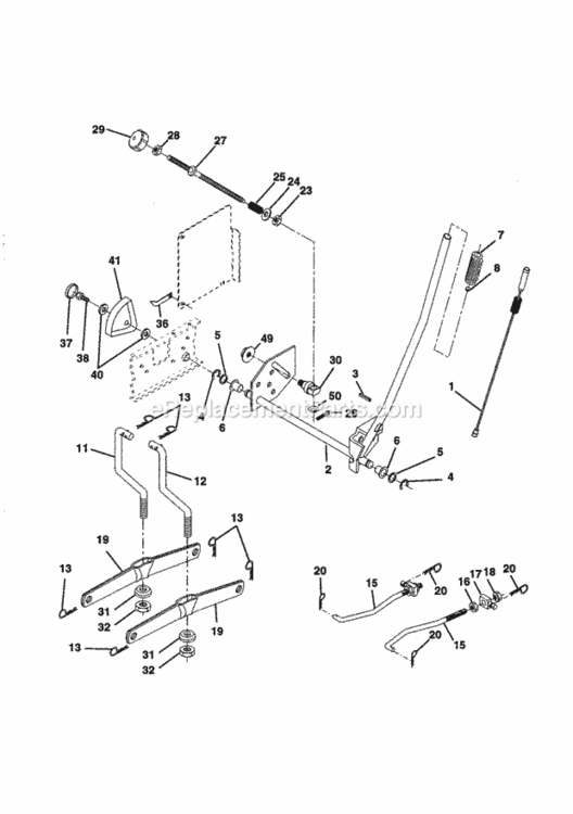 Page I Diagram and Parts List for 917258581  Craftsman Lawn Tractor