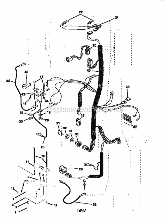 Page A Diagram and Parts List for 917258590  Craftsman Lawn Tractor