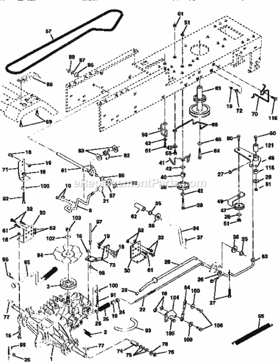 Page C Diagram and Parts List for 917258590  Craftsman Lawn Tractor