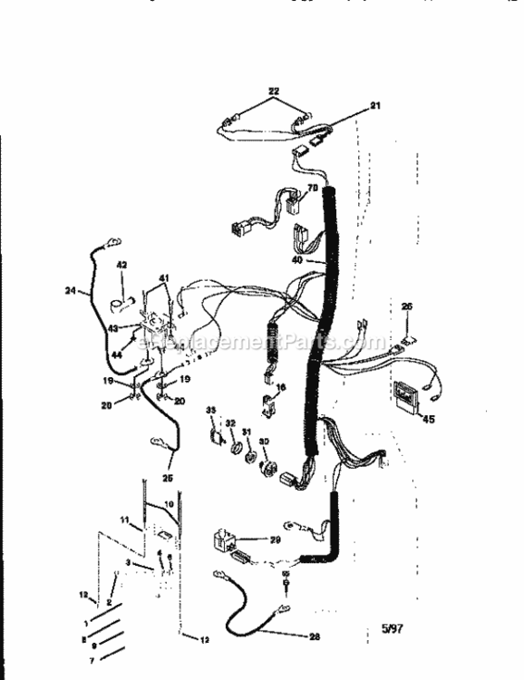 Page A Diagram and Parts List for 917258591  Craftsman Lawn Tractor