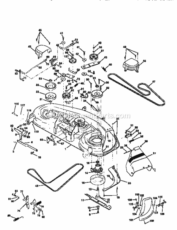 Page J Diagram and Parts List for 917258591  Craftsman Lawn Tractor