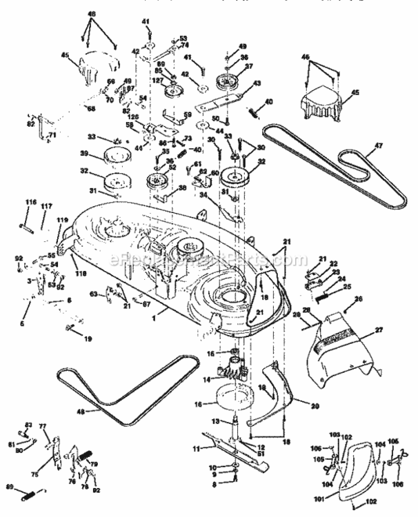 Page J Diagram and Parts List for 917258592  Craftsman Lawn Tractor