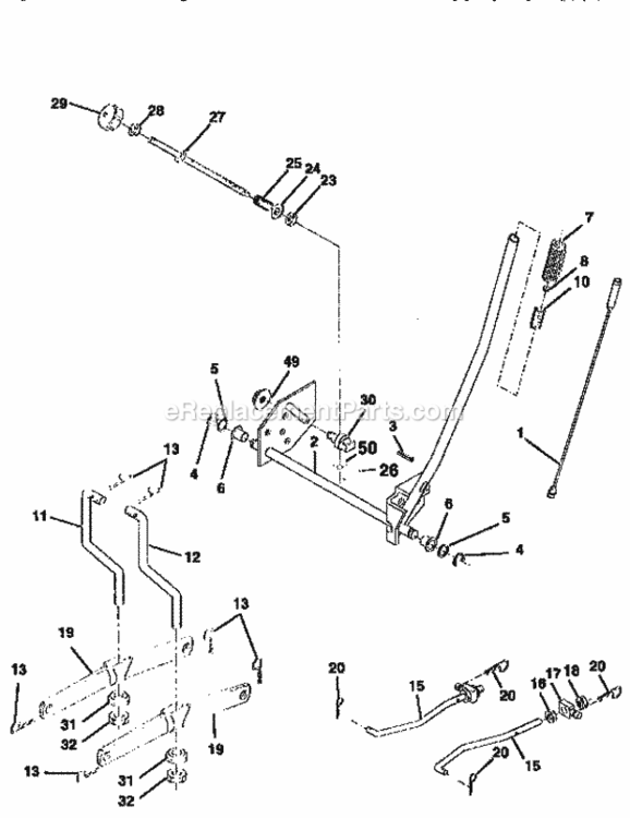 Page F Diagram and Parts List for 917258660  Craftsman Lawn Tractor