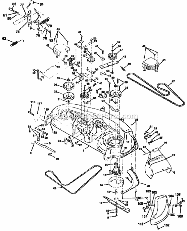 Page G Diagram and Parts List for 917258660  Craftsman Lawn Tractor