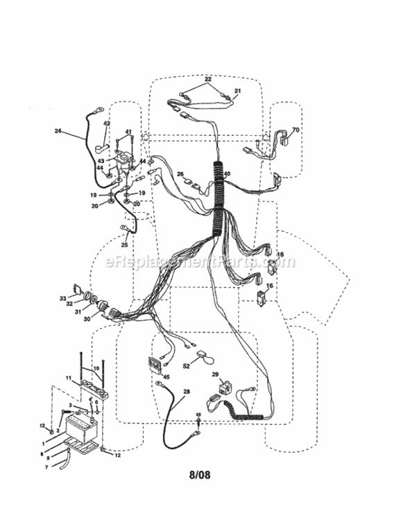 Page A Diagram and Parts List for 917258661  Craftsman Lawn Tractor