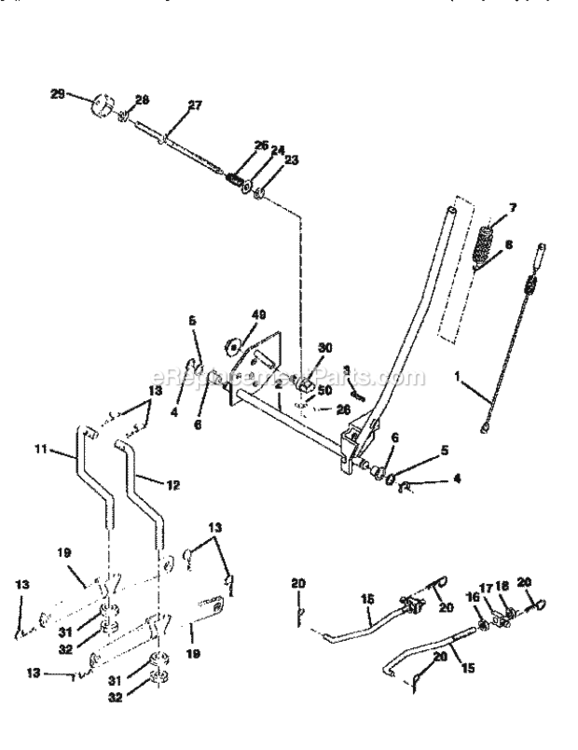 Page F Diagram and Parts List for 917258662  Craftsman Lawn Tractor