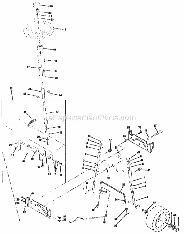 Page D Diagram and Parts List for 917258663  Craftsman Lawn Tractor