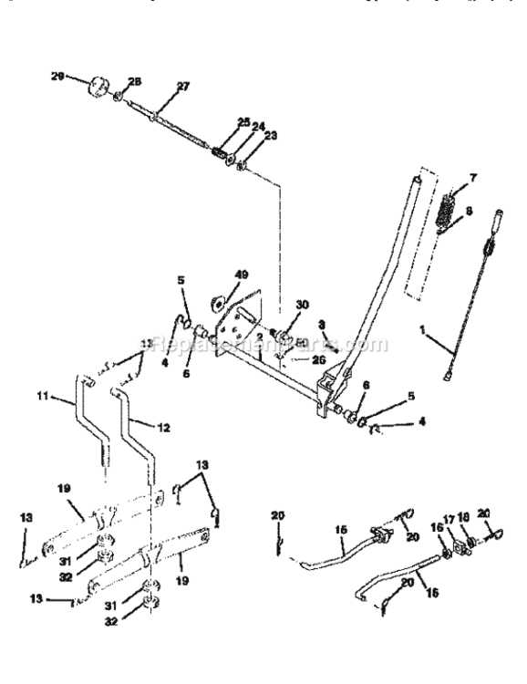 Page F Diagram and Parts List for 917258663  Craftsman Lawn Tractor