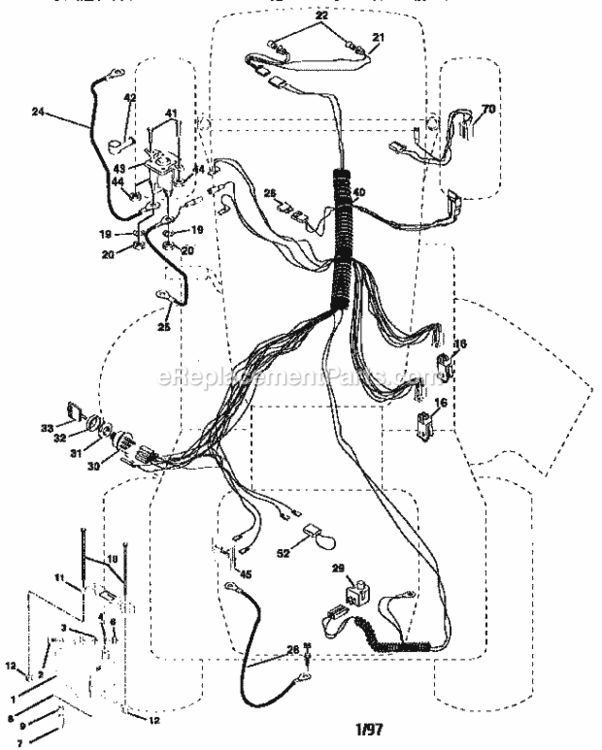 Page A Diagram and Parts List for 917258670  Craftsman Lawn Tractor