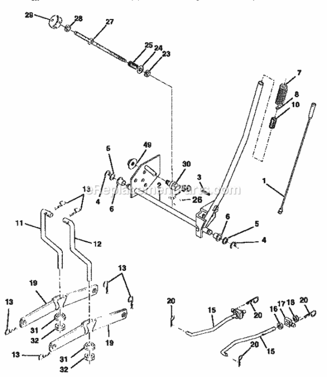 Page F Diagram and Parts List for 917258670  Craftsman Lawn Tractor