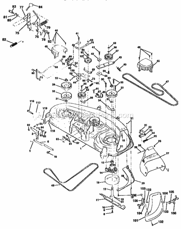 Page G Diagram and Parts List for 917258670  Craftsman Lawn Tractor
