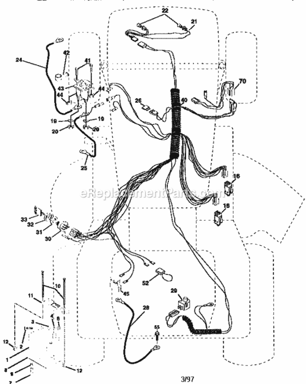 Page A Diagram and Parts List for 917258671  Craftsman Lawn Tractor