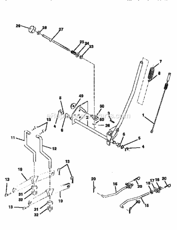 Page F Diagram and Parts List for 917258672  Craftsman Lawn Tractor