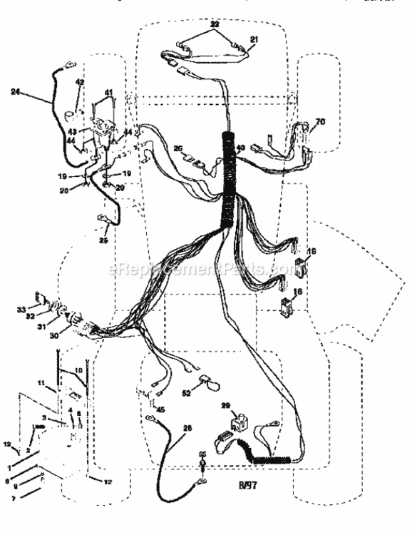 Page A Diagram and Parts List for 917258673  Craftsman Lawn Tractor