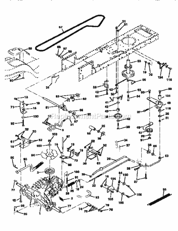 Page C Diagram and Parts List for 917258673  Craftsman Lawn Tractor