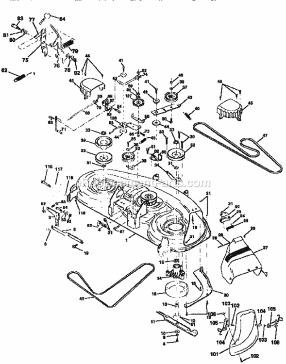 Page G Diagram and Parts List for 917258673  Craftsman Lawn Tractor