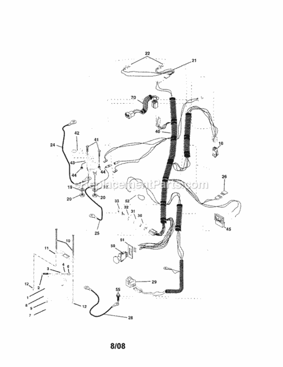 Page A Diagram and Parts List for 917258680  Craftsman Lawn Tractor