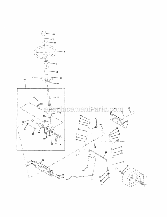 Page D Diagram and Parts List for 917258680  Craftsman Lawn Tractor