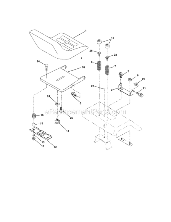 Page F Diagram and Parts List for 917258680  Craftsman Lawn Tractor