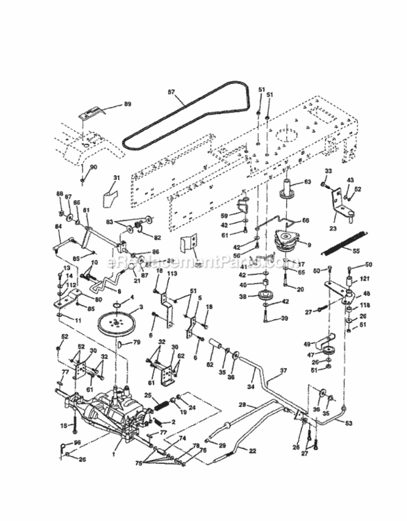 Page C Diagram and Parts List for 917258681  Craftsman Lawn Tractor