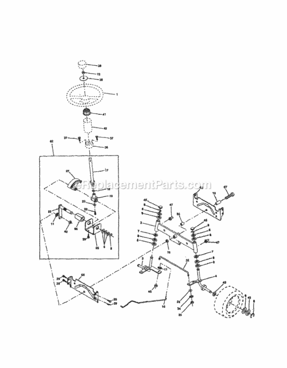 Page D Diagram and Parts List for 917258681  Craftsman Lawn Tractor