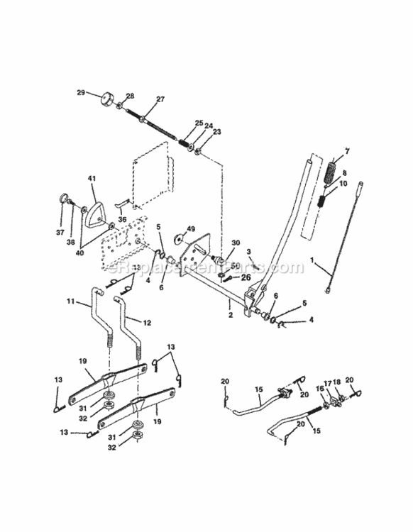 Page I Diagram and Parts List for 917258681  Craftsman Lawn Tractor