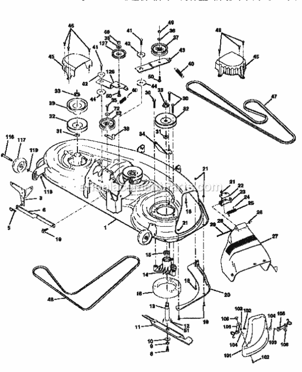Page J Diagram and Parts List for 917258682  Craftsman Lawn Tractor
