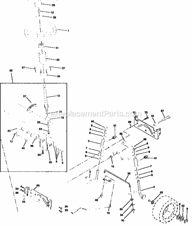 Page D Diagram and Parts List for 917258682  Craftsman Lawn Tractor