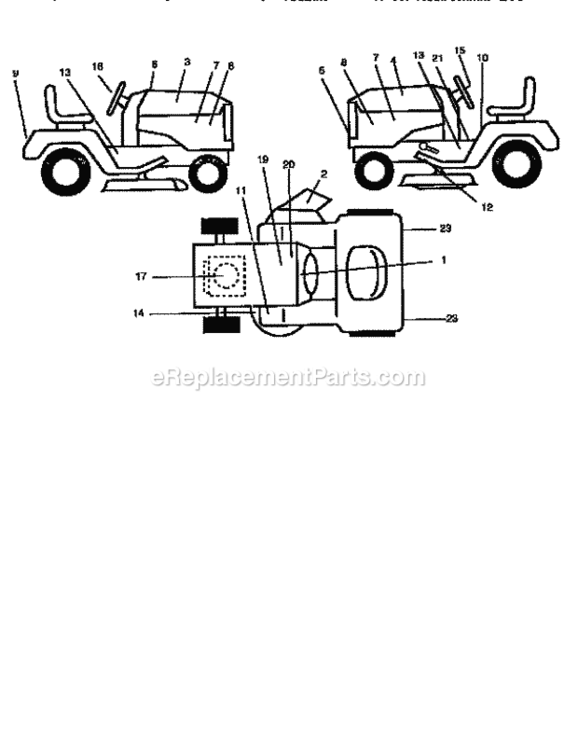 Page G Diagram and Parts List for 917258682  Craftsman Lawn Tractor