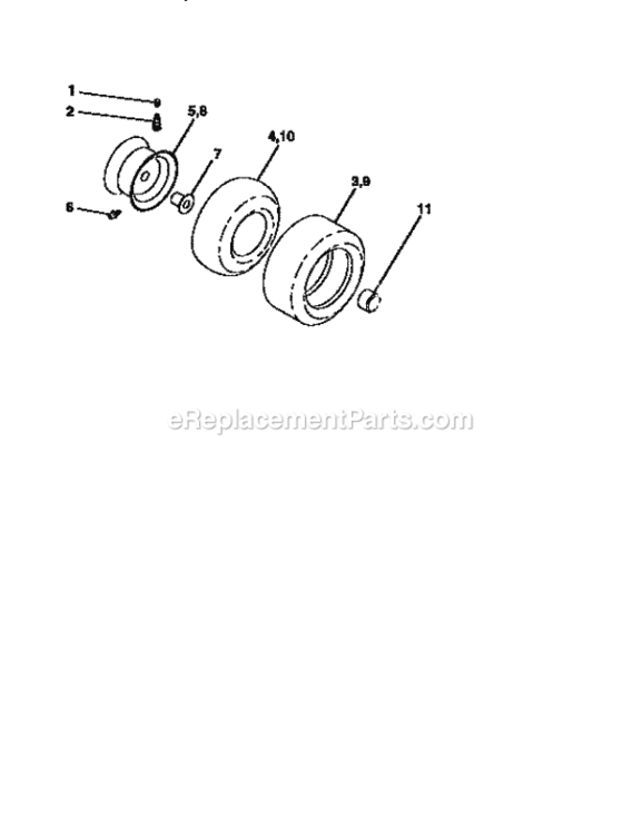 Page H Diagram and Parts List for 917258682  Craftsman Lawn Tractor
