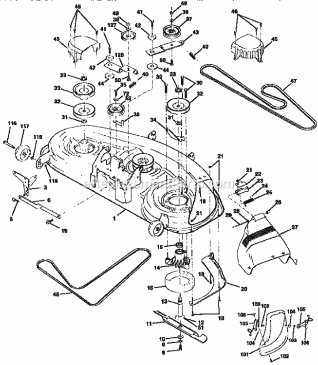 Page J Diagram and Parts List for 917258684  Craftsman Lawn Tractor