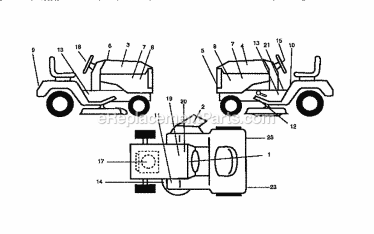 Page G Diagram and Parts List for 917258684  Craftsman Lawn Tractor