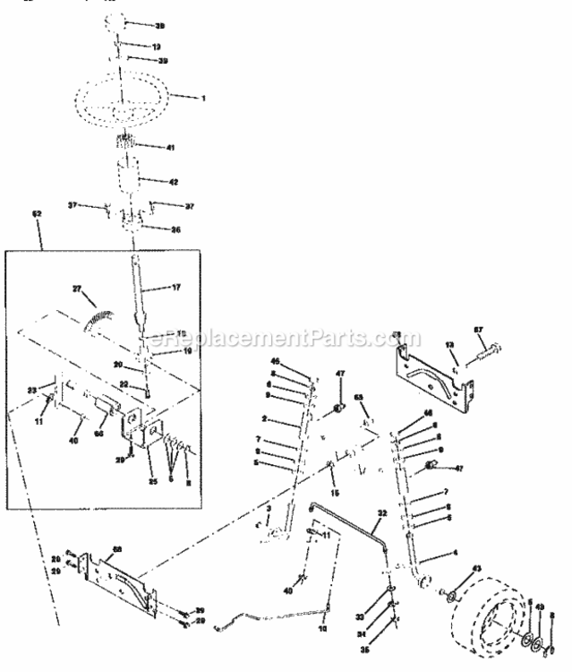 Page D Diagram and Parts List for 917258685  Craftsman Lawn Tractor