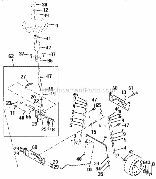 Page D Diagram and Parts List for 917258690  Craftsman Lawn Tractor