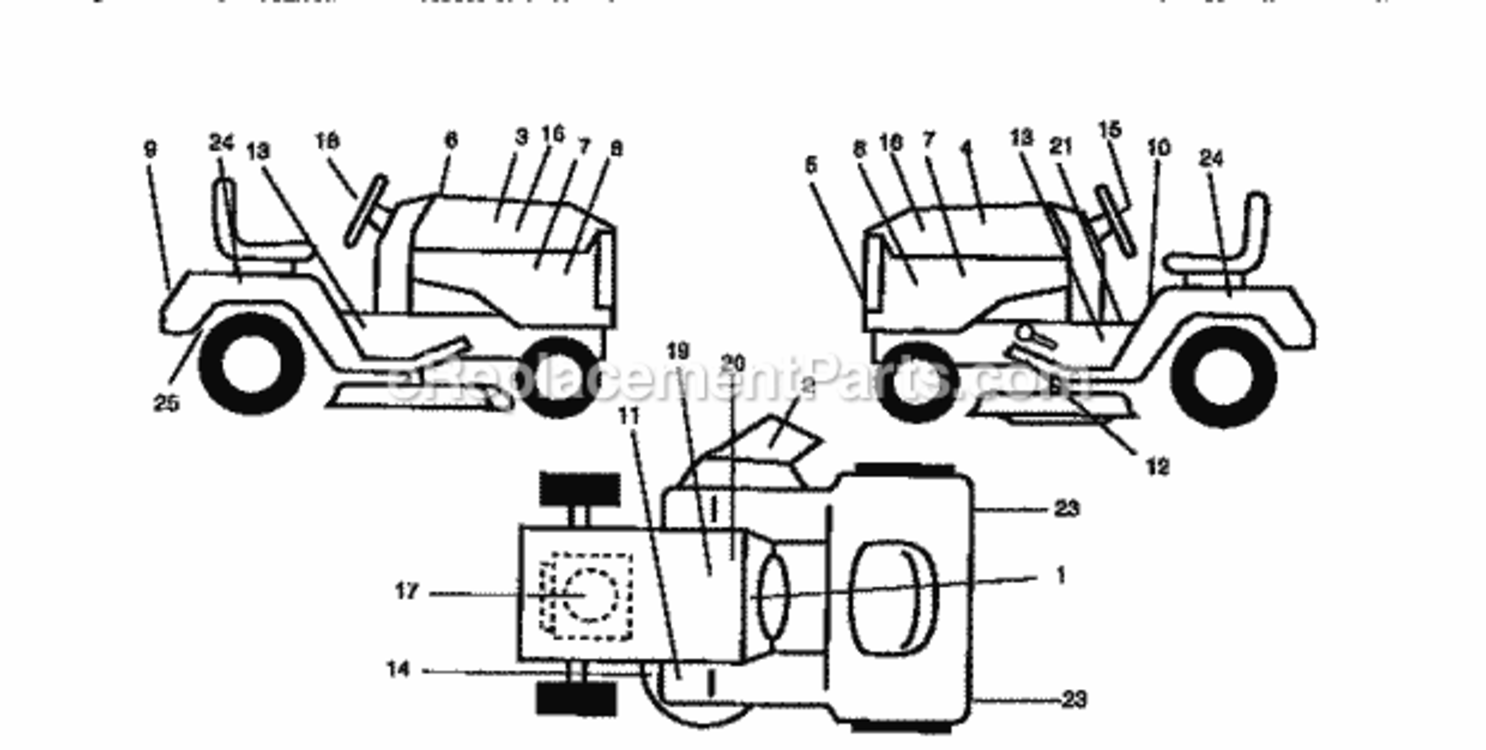 Page G Diagram and Parts List for 917258690  Craftsman Lawn Tractor