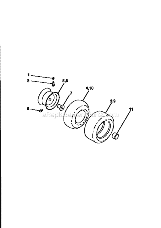 Page H Diagram and Parts List for 917258690  Craftsman Lawn Tractor