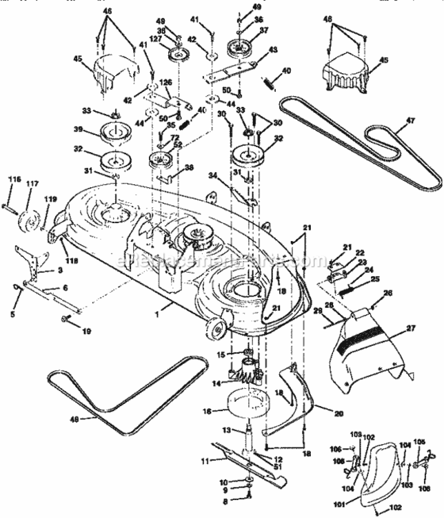 Page J Diagram and Parts List for 917258692  Craftsman Lawn Tractor