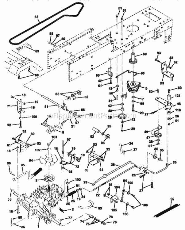 Page C Diagram and Parts List for 917258692  Craftsman Lawn Tractor